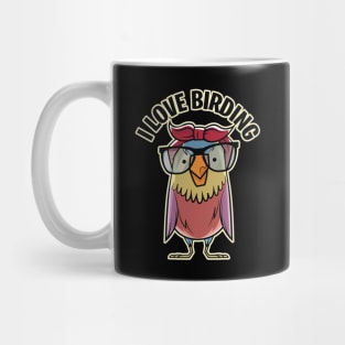 Funny I Love Birding - Nerdy Birder Graphic Mug